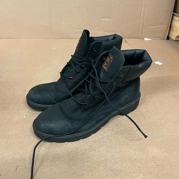 Timberland Black Lace Up Boots Size 6.5 US - Picture 1 of 7
